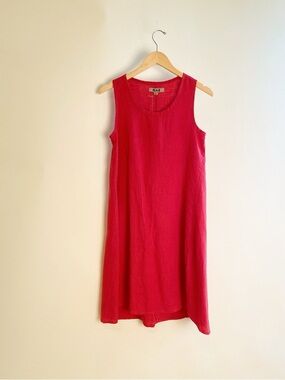 Flax Sleeveless flourish Linen dress - size small